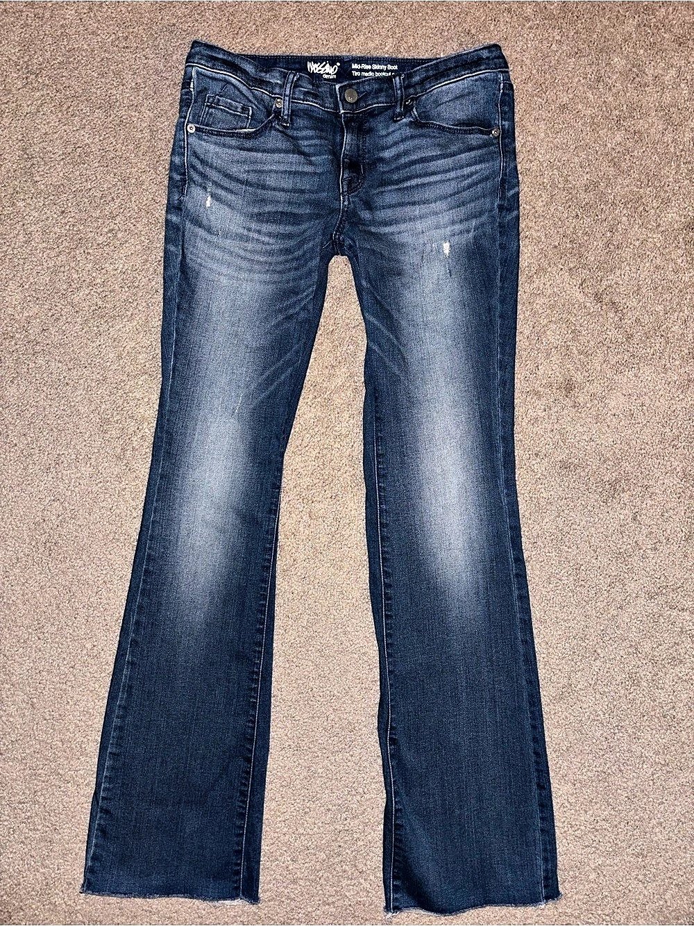 Mossimo Denim Mid-Rise Skinny Boot Bootcut Jeans